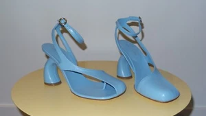 $815 DRIES VAN NOTEN LEATHER CUTOUT HEELED SANDALS PIRATE PUMPS SIZE 38.5 - Picture 1 of 10