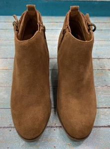 Sonoma Women’s Size 6 NWT Tan Ankle Boots Booties Bucket Accent Zipper Closure - Picture 1 of 9