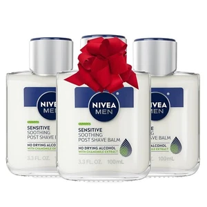 NIVEA MEN Sensitive Soothing Post Shave Balm, 3 Pack of 3.3 Fl Oz Bottles - Picture 1 of 11