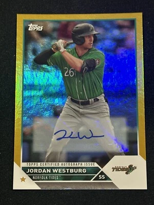 2023 Topps Pro Debut Jordan Westburg Gold FOIL Auto /50 PD-143 Orioles Card - Image 1 of 2