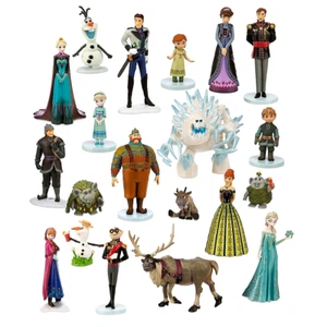 Hans Anna Elsa Sven Olaf DisneyStore Frozen Mega 20 Piece Figure Cake Topper Set - Picture 1 of 4