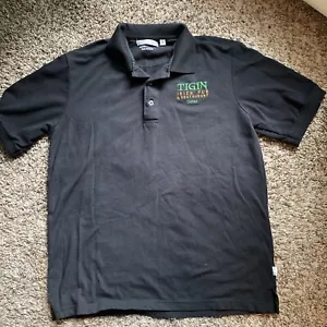 Black Tigin Irish Pub and Restaurant DFW standard Cotton T-shirt button up sz L - Picture 1 of 3