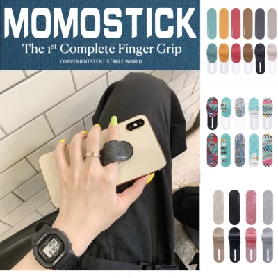 Handy Fingerhalter MOMOSTiCK Halterung Ständer Smartphone Ring Griff Ultradünn - Bild 1 von 4