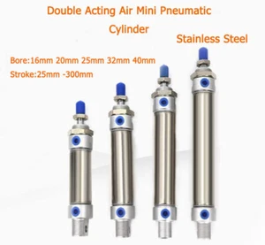 MA Series Double Acting Air Mini Pneumatic Cylinder Bore 16-40mm With Magnetic - Picture 1 of 14