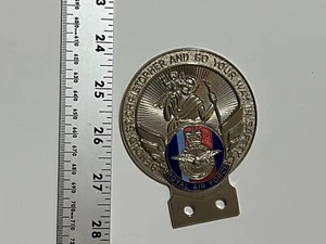 Vintage 1960s Royal Air Force Auto Club Chrome Saint Christopher Car Grill badge - Picture 1 of 4
