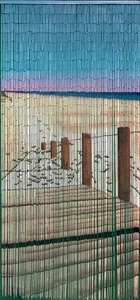 Natural Bamboo Beaded Curtain Walk Way To Beach Beads Window Doors Divider