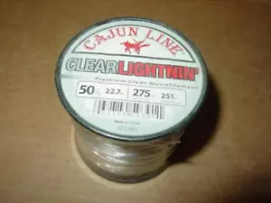 CAJUN LINE Clear Lightnin' 50 LB TEST 275 YARDS Monofilament FISHING Line (NEW) - Picture 1 of 3