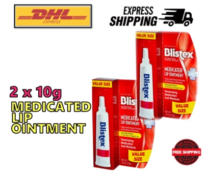 2X 10G Blistex Pomada Labial Humedad Sequedad Labios agrietados y Herpes Labial ENVÍO RÁPIDO Foto 1 de 4