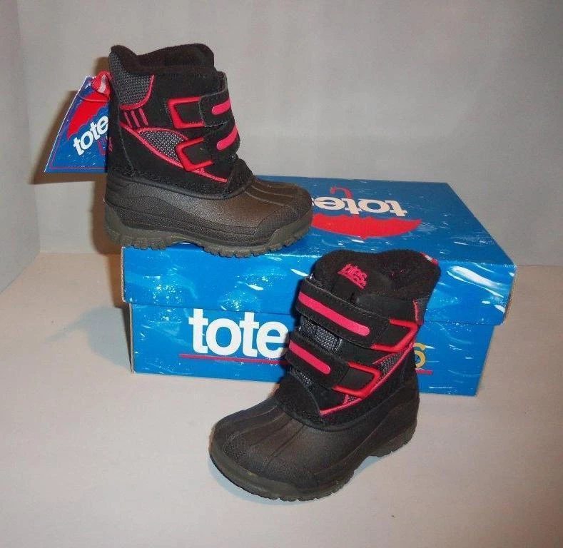Totes Niños/Niñas Niño Pequeño Negro Gatito Invierno Botas de Nieve Gancho/Bucle ¡TALLAS! Nuevo en caja* Foto 1 de 1