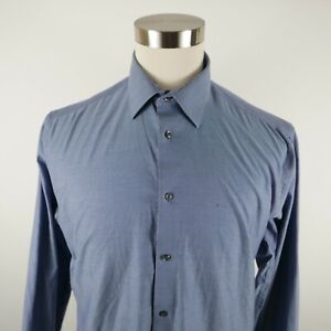 Joseph Abboud Mens Stretch Non Iron Slim Fit LS Button Down Blue Shirt 16 34/35