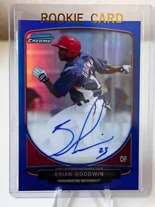 2013 Bowman Chrome Prospect Autographs Blue Refractors #BG Brian Goodwin - Picture 1 of 2