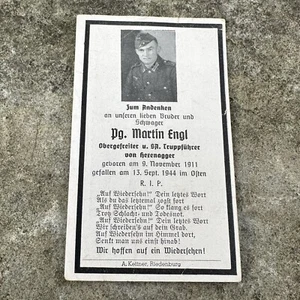 ORIGINAL WWII WW2 German Army Wehrmacht SA Truppfuhrer Death Card - Picture 1 of 2