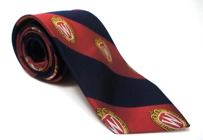 University Of Wisconsin Vintage Silk Tie 55.75" x 3.75" - Image 1 of 4