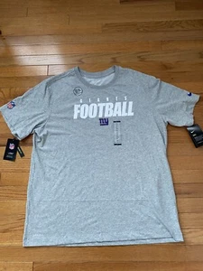 Nike Cotton tee NFL Onfield Apparel NY Giants Dri Fit T-Shirt, Heathered Gray XL - Picture 1 of 5