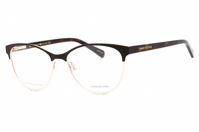 TOMMY HILFIGER TH 1886 UFM Eyeglasses Matte Brown Gold Frame 54mm - Image 1 of 4