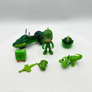 Gekko Figur PJ Masks Hero Boost mit Helm groß Lionel Lizard Motorrad - Bild 1 von 7