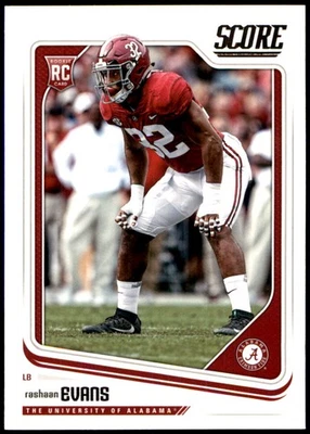 Rashaan Evans 2018 Score #345 Alabama Crimson Tide NFL READ FREE SHIPPING - Image 1 of 2