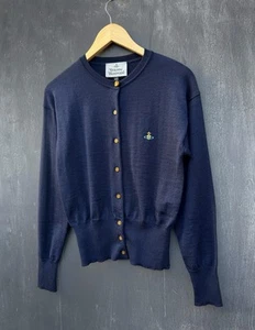 Vivienne Westwood Wool Navy/Blue Cardigan Size M - Picture 1 of 5