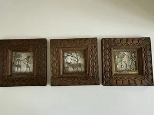 Messing Dhokra Kunst Rahmen Wandbehang Indien Ethno Kultur - Bild 1 von 9
