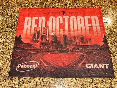 2024 Philadelphia Phillies NLDS Game 2 SGA Red October Postseason Rally Towel - Image 1 of 4