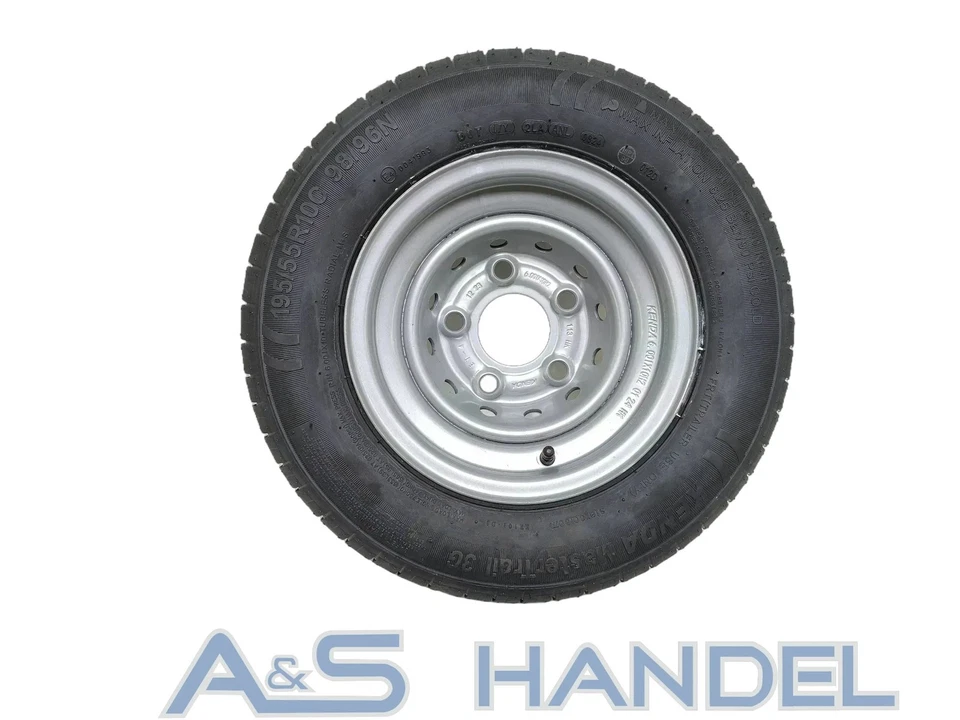 NEU Anhänger Ersatzrad Komplettrad Felge Stahlfelge 195/55 R10C 98/96N - Bild 1 von 4