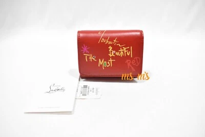 NUEVO CON ETIQUETAS Christian Louboutin Loubigaga Mini Cartera de Cuero "El Rojo Más Hermoso" Foto 1 de 4