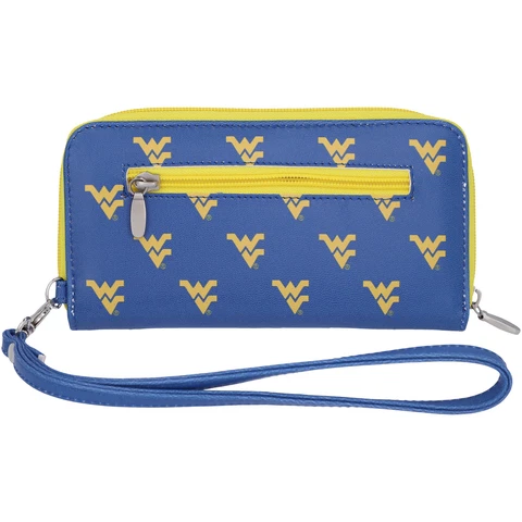 Women's West Virginia Mountaineers Zip-Around Wristlet Wallet Cover