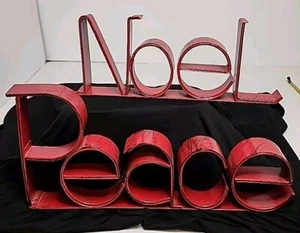 Weihnachten Peace und Noel Zeichen Peace 12" lang Noel 10,5" lang 5" hoch - Bild 1 von 5