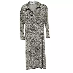 DVF Diane von Furstenberg Seidenkleid 6 Federn 3/4 Ärmel Büro Freizeit Preppy - Bild 1 von 11