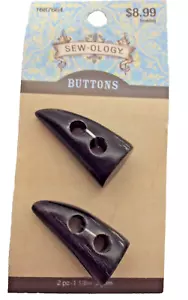 Sew-ology Dark Brown Horn Toggle Buttons 29mm - Picture 1 of 1