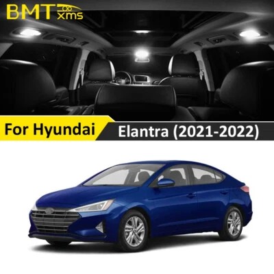 Paquete de 12 luces LED interiores domo blancas para Hyundai Elantra 2021 - 2023 2024 Foto 1 de 4