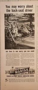 Texaco Dealers 1941 anuncio vintage 14 x 5 puede preocuparse por el conductor del asiento trasero - Imagen 1 de 2