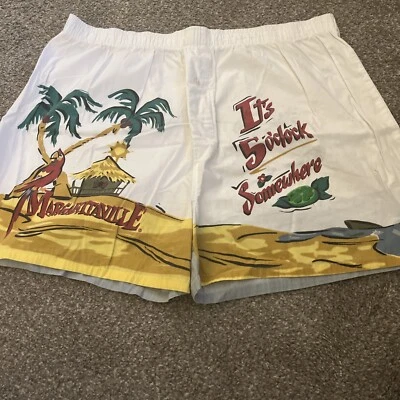 Pantalones cortos blancos Jimmy Buffet 2XL para hombre Margaritaville It’s 5 O’Clock Somewhere Foto 1 de 4