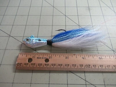 Spro Prime Bucktail 夹具 2 盎司鱼饵散装 Fluke 条纹鲈鱼夹具蓝色 2 盎司 — 第 1/4 张图片
