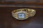 Nolan Miller Glamour Collection Gold Tone Clear Crystal Watch