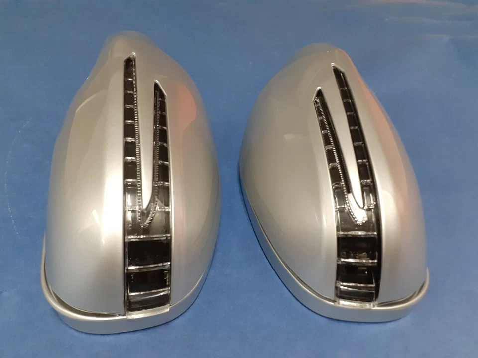 2 支箭头 LED 银门镜罩适用于 1996 - 2004 Mercedes BENZ R170 SLK-CLASS — 第 1/4 张图片