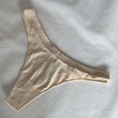 Victoria's Secret PINK Nude Beige Smooth Seamless Thong Panties - Size XS - BNWT - Image 1 of 4