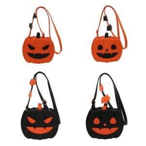 Festive Pumpkin Shoulder Bag For Girls Spacious Halloween Crossbody Purse - Picture 1 of 12