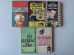Vintage 1960's James Bond 007 Paperback Book PB Bundle, PAN Signet Colonel Sun - Imagen 1 de 7