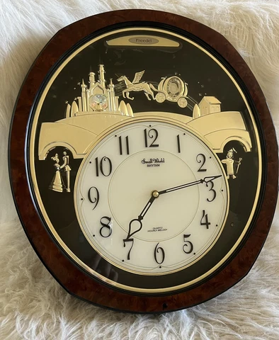 Small World Rhythm Clock Castle with Crystal Horse and carriage dancing couple Cover