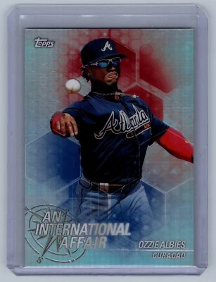 2018 Topps Chrome Ozzie Albies International Affair Rookie Insert Card #IA-OA - Image 1 of 2