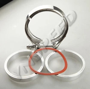Kit de abrazadera de banda en V SS 3,5"" ENVÍO A EE. UU. y bridas de aluminio para tubo intercooler turbo - Imagen 1 de 10