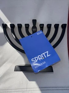 Black Menorah Taper Aluminium Hanokkah Holiday Decor Festival of Lights. - Picture 1 of 2