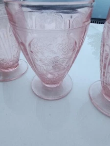 Pink CHERRY BLOSSOM 8 Oz Tumbler (1970's) set of 3 - Picture 1 of 2