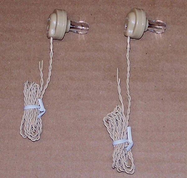 = CRYSTAL RADIO EARPHONE = crystal - transistor receiver use HIGH IMPED. - 2 PCS - Image 1 of 1