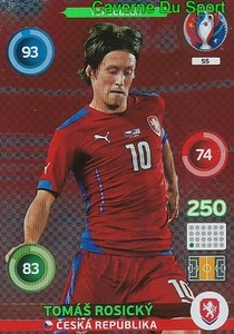 055 TOMAS ROSICKY CESKA REPUBLIKA TOP PLAYER CARD ADRENALYN EURO 2016 PANINI