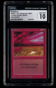 ***CGC 10 Beta Flashfires*** MTG Beta Kid Icarus - Picture 1 of 2