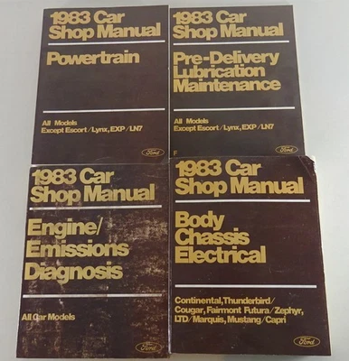 Manual De Taller Ford Mustang Thunderbird / Lincoln Continental / Mercury 1983 - Imagen 1 de 4