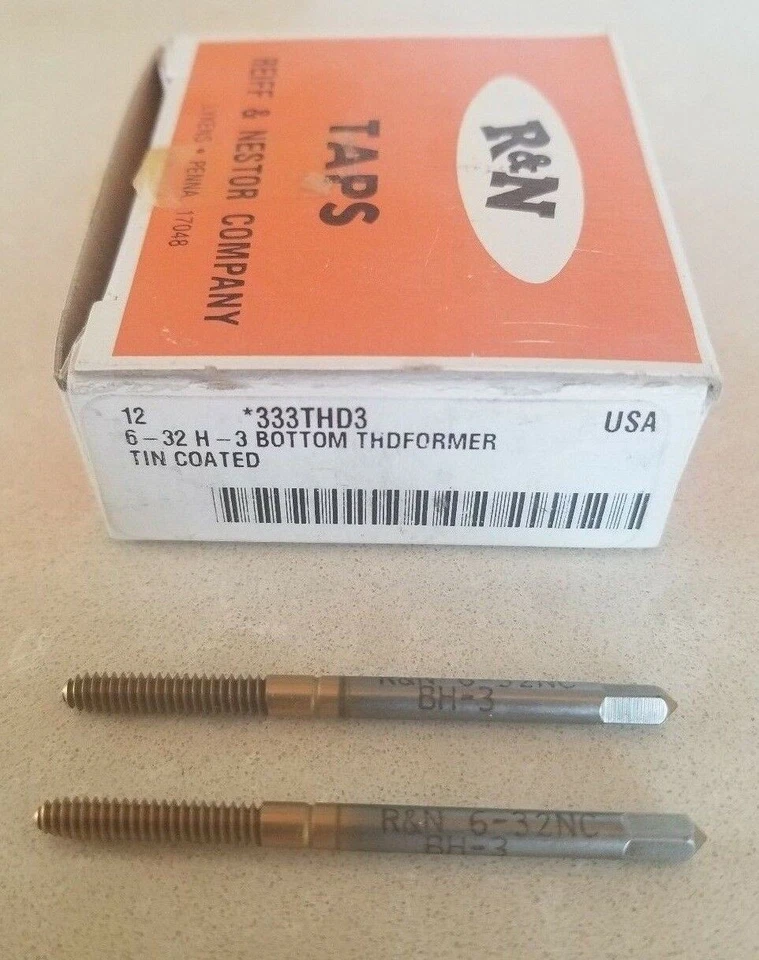 Grifo de hojalata Reiff Nestor R&N Bottom ThreadFormer HSS 6-32 H3 333THD3 2 piezas Foto 1 de 1