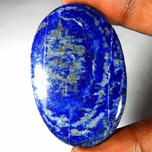 Natürlicher extrafeiner satter blauer Lapislazuli - ovaler Cabochon 105,85 ct - Bild 1 von 3